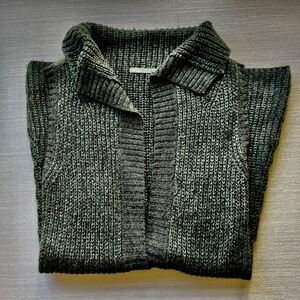 Prana Thalia Cargo Green Sweater Vest Cardigan Duster Size Med